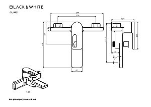 Смеситель для ванны Black&white Gravity GL-9101-MB черный матовый купить в интернет-магазине сантехники Sanbest
