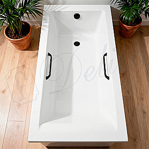 Ванна Delice Diapason DLR330063RB-M 175х70 белая матовая/ручки черные купить в интернет-магазине Sanbest