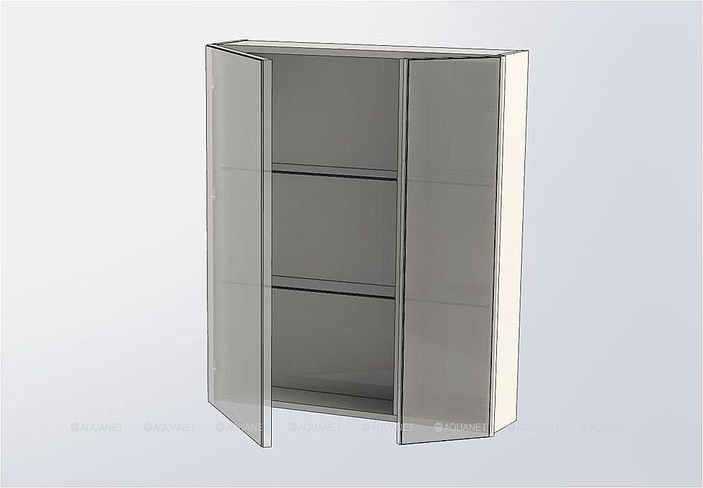 Зеркальный шкаф Aquanet Орлеан 75 белый купить в интернет-магазине сантехники Sanbest