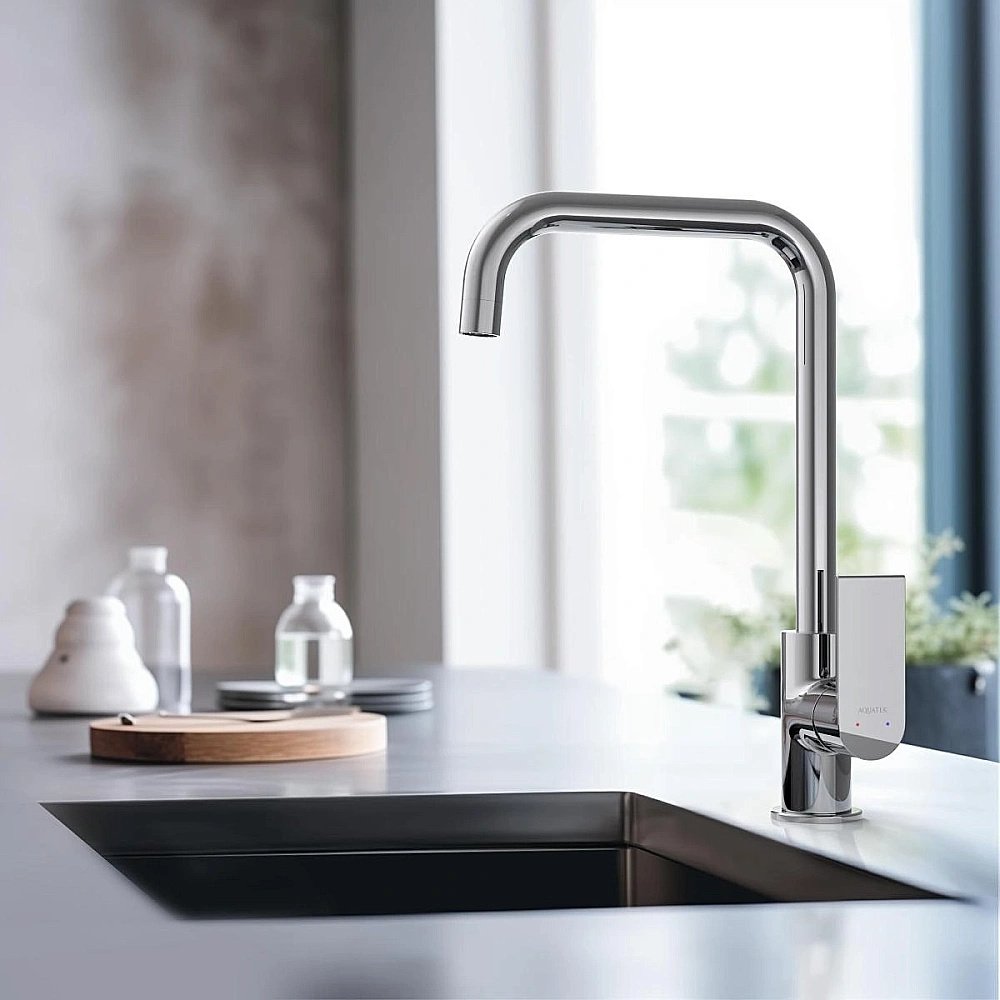 Смеситель для кухни Aquatek Лира AQ1480CR хром купить в интернет-магазине сантехники Sanbest