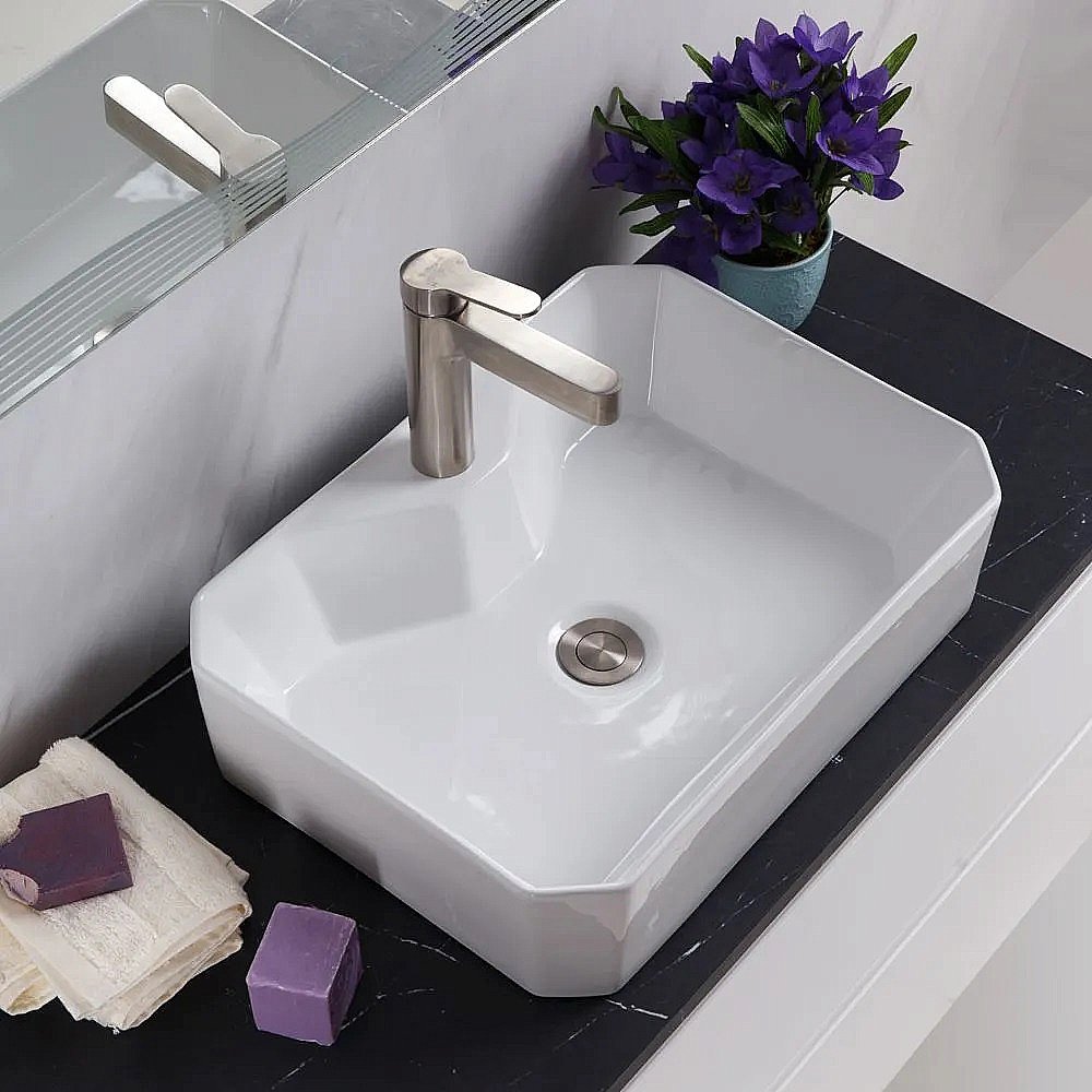 Раковина накладная Belbagno 49 BB1387 белая купить в интернет-магазине Sanbest