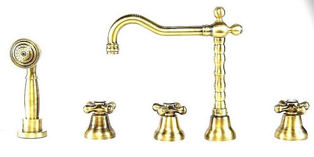 Смеситель на борт ванны Webert ARMONY AM730402065 бронза купить в интернет-магазине сантехники Sanbest