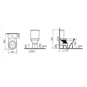 Унитаз Vitra Norm Fit 9844B099-7203 с бачком, с крышкой микролифт, белый купить в интернет-магазине Sanbest