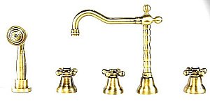 Смеситель на борт ванны Webert ARMONY AM730402065 бронза купить в интернет-магазине сантехники Sanbest