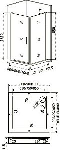Душевой уголок Good Door FANTASY CR-90-С-CH  90x90 купить в интернет-магазине Sanbest