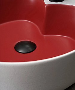 Раковина накладная Gid Esfera 40 N9013LS 52237 красная матовая, белый графит купить в интернет-магазине Sanbest