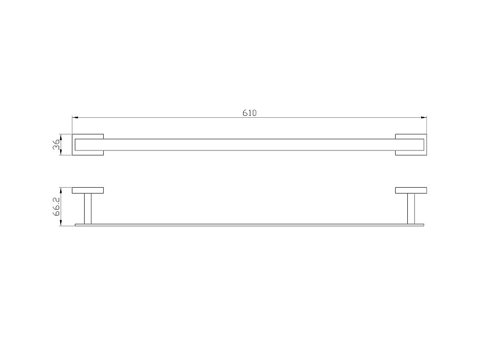 Полотенцедержатель WONZON & WOGHAND FLAT WW-9712-60CM хром купить в интернет-магазине сантехники Sanbest