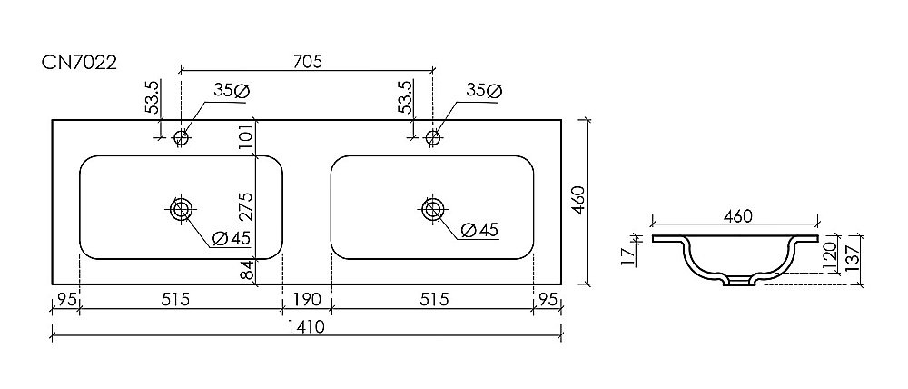 Раковина Ceramica Nova Grace CN7022MB черный матовый купить в интернет-магазине Sanbest