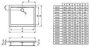 Душевой поддон Ideal Standard Ultra Flat K519001 170x90 купить в интернет-магазине Sanbest