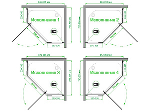 Душевой уголок Royal Bath RB 8580TR-C-CH 80х85 стекло матовое/профиль хром купить в интернет-магазине Sanbest