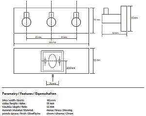 Крючок Bemeta Beta 132405232 купить в интернет-магазине сантехники Sanbest