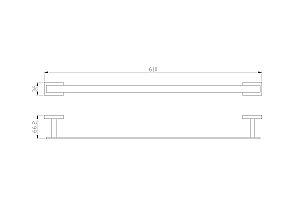 Полотенцедержатель WONZON & WOGHAND FLAT WW-9712-60CM хром купить в интернет-магазине сантехники Sanbest