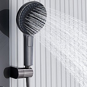 Душевая система Black&White Gravity 9005NGM оружейная сталь купить в интернет-магазине сантехники Sanbest