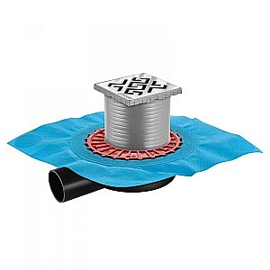 Душевой трап боковой Berges Zentrum Antik 10х10 091364 хром глянец купить в интернет-магазине Sanbest