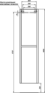 Пенал Allen Brau Gravity 40 1.370020.AM антрацит матовый для ванной в интернет-магазине сантехники Sanbest