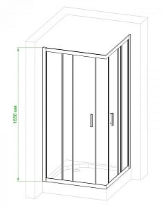 Душевой уголок Royal Bath RB80HPD-T 80х80 прозрачный купить в интернет-магазине Sanbest