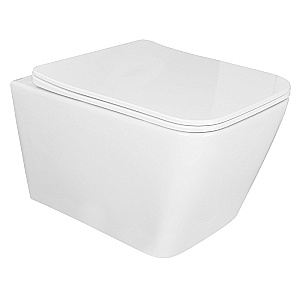 Унитаз подвесной Azario Boca AZ-2002 белый, безободковый, с крышкой микролифт купить в интернет-магазине Sanbest