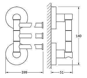 Полотенцедержатель тройной поворотный ARTWELLE Harmonie 40 HAR 024 купить в интернет-магазине сантехники Sanbest