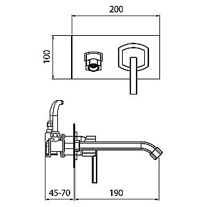Смеситель для раковины Webert Azeta AZ830606015 купить в интернет-магазине сантехники Sanbest