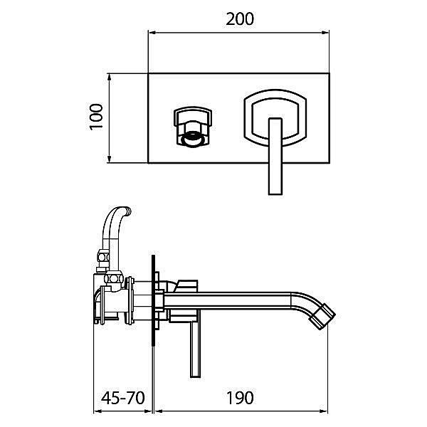 Смеситель для раковины Webert Azeta AZ830606015 купить в интернет-магазине сантехники Sanbest