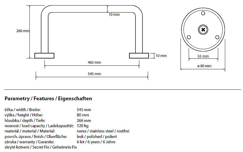 Поручень Bemeta Help program 301102121 купить в интернет-магазине сантехники Sanbest