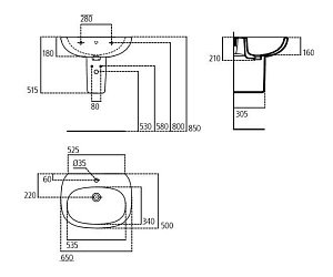 Раковина на пьедестале Ideal Standard Tesi T351301 купить в интернет-магазине Sanbest