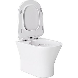 Унитаз подвесной Orange CI01-100W+APB144 безободковый, с крышкой микролифт, с инсталляцией, белый/кнопка черная купить в интернет-магазине Sanbest