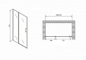 Душевая дверь ABBER Sonnenstrand AG04130S 130 стекло прозрачное/профиль хром купить в интернет-магазине Sanbest