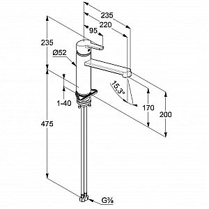 Смеситель для кухни Kludi M2 595740575 хром купить в интернет-магазине сантехники Sanbest