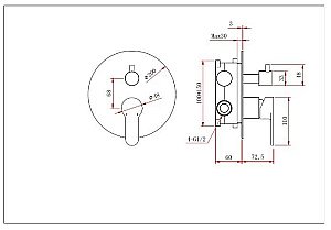 Душевая система Berges VENTAS 73003 хром купить в интернет-магазине сантехники Sanbest