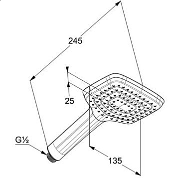 Душевая лейка Kludi Freshline 6450005-00 хром купить в интернет-магазине сантехники Sanbest