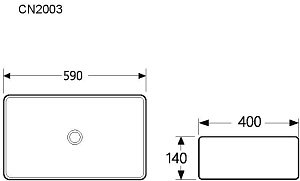 Раковина накладная Ceramica Nova Form CN2003 58 купить в интернет-магазине Sanbest