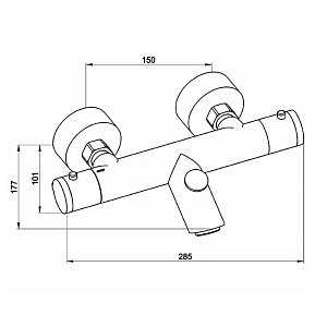 Смеситель для ванны Kaiser Thermo 18355 купить в интернет-магазине сантехники Sanbest