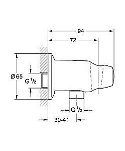 Подключение для душевого шланга Grohe Movario 28406 000 купить в интернет-магазине сантехники Sanbest