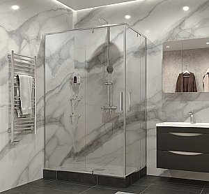 Душевой уголок Grossman Forta GR-1280Fo 120х80 стекло прозрачное/профиль хром купить в интернет-магазине Sanbest