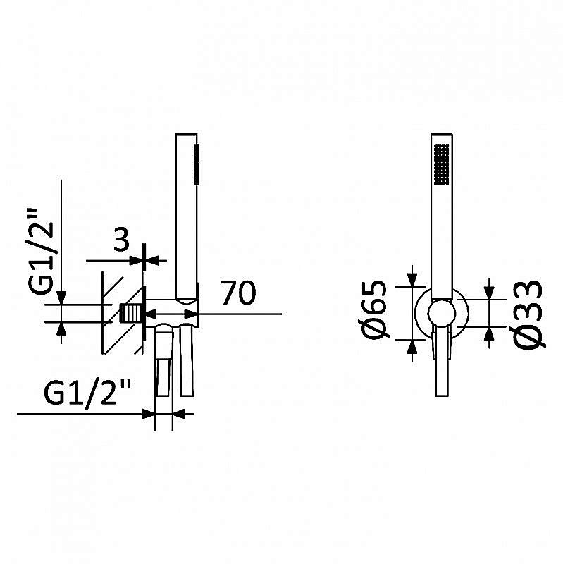 Душевой гарнитур Cezares CZR-B-KD-M-01 хром купить в интернет-магазине сантехники Sanbest