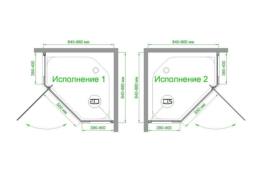 Душевой уголок Royal Bath TR RB85TR-T-BL 85х85 прозрачное стекло/профиль черный купить в интернет-магазине Sanbest