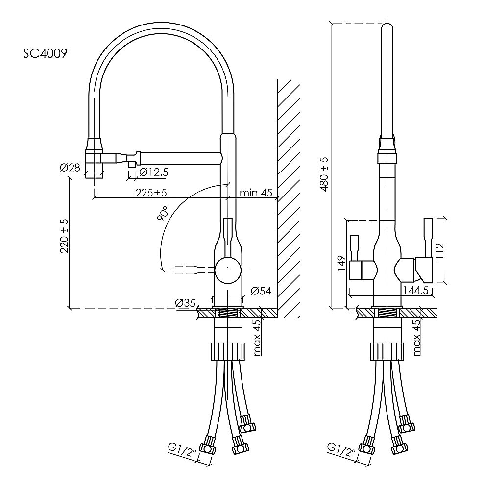 Смеситель для кухни Sancos Garda SC4009MB черный матовый купить в интернет-магазине сантехники Sanbest
