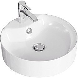 Раковина Sanita Luxe Best Shelf 43 WB.CT/Best/43-C.Shelf/WHT белая купить в интернет-магазине Sanbest