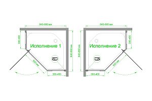 Душевой уголок Royal Bath TR RB85TR-T-BL 85х85 прозрачное стекло/профиль черный купить в интернет-магазине Sanbest