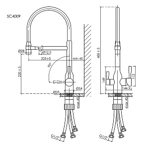 Смеситель для кухни Sancos Garda SC4009MB черный матовый купить в интернет-магазине сантехники Sanbest