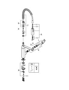 Смеситель для кухни Grohe Eurocube 31395000 хром купить в интернет-магазине сантехники Sanbest