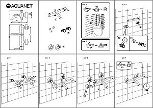 Смеситель для ванны с душем Aquanet Minima AF130-20C купить в интернет-магазине сантехники Sanbest