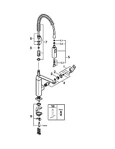 Смеситель для кухни Grohe Eurocube 31395000 хром купить в интернет-магазине сантехники Sanbest