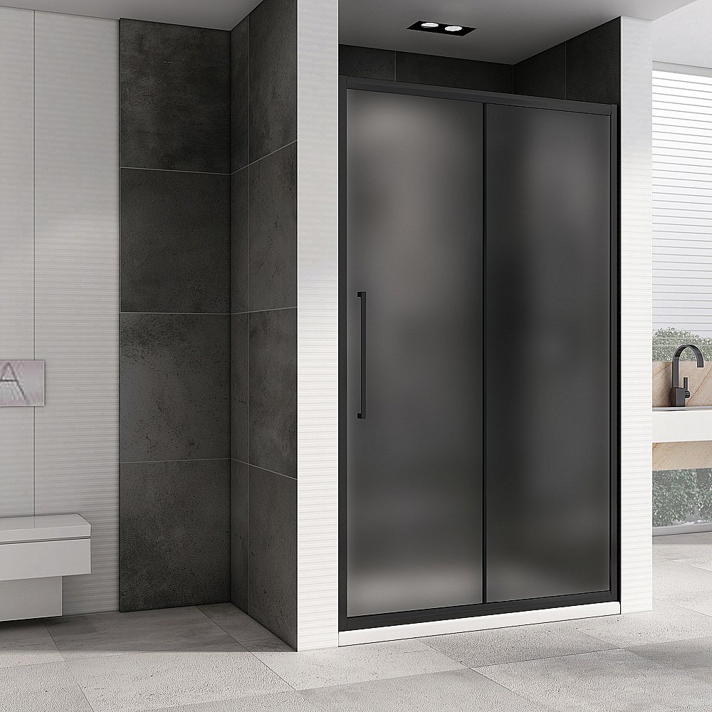 Душевая дверь Abber SCHWARZER DIAMANT 130 AG30130BMH черная/матовая купить в интернет-магазине Sanbest