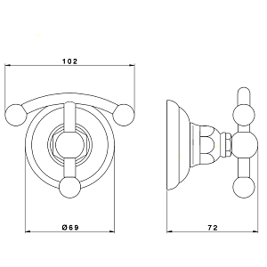 Крючок Nicolazzi Accessori Classica 1481BZ Бронза купить в интернет-магазине сантехники Sanbest