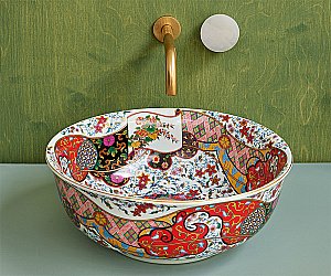 Раковина накладная Bronze de Luxe Festival 40 2231 с декором купить в интернет-магазине Sanbest