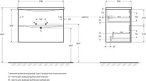 Тумба с раковиной BelBagno MARINO-CER-MINI-700-2C-SO-BO-P Bianco Opaco для ванной в интернет-магазине Sanbest
