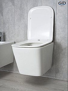 Унитаз подвесной Gid Tr2143 белый, безободковый, с крышкой микролифт купить в интернет-магазине Sanbest