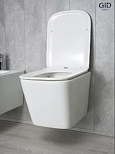 Унитаз подвесной Gid Tr2143 белый, безободковый, с крышкой микролифт купить в интернет-магазине Sanbest